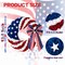 14Inch 4th of July Patriotic Day Wreath Artificial Roses Wreath for Front Door